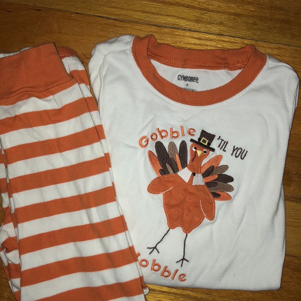 Boys Gymboree thanksgiving jammies